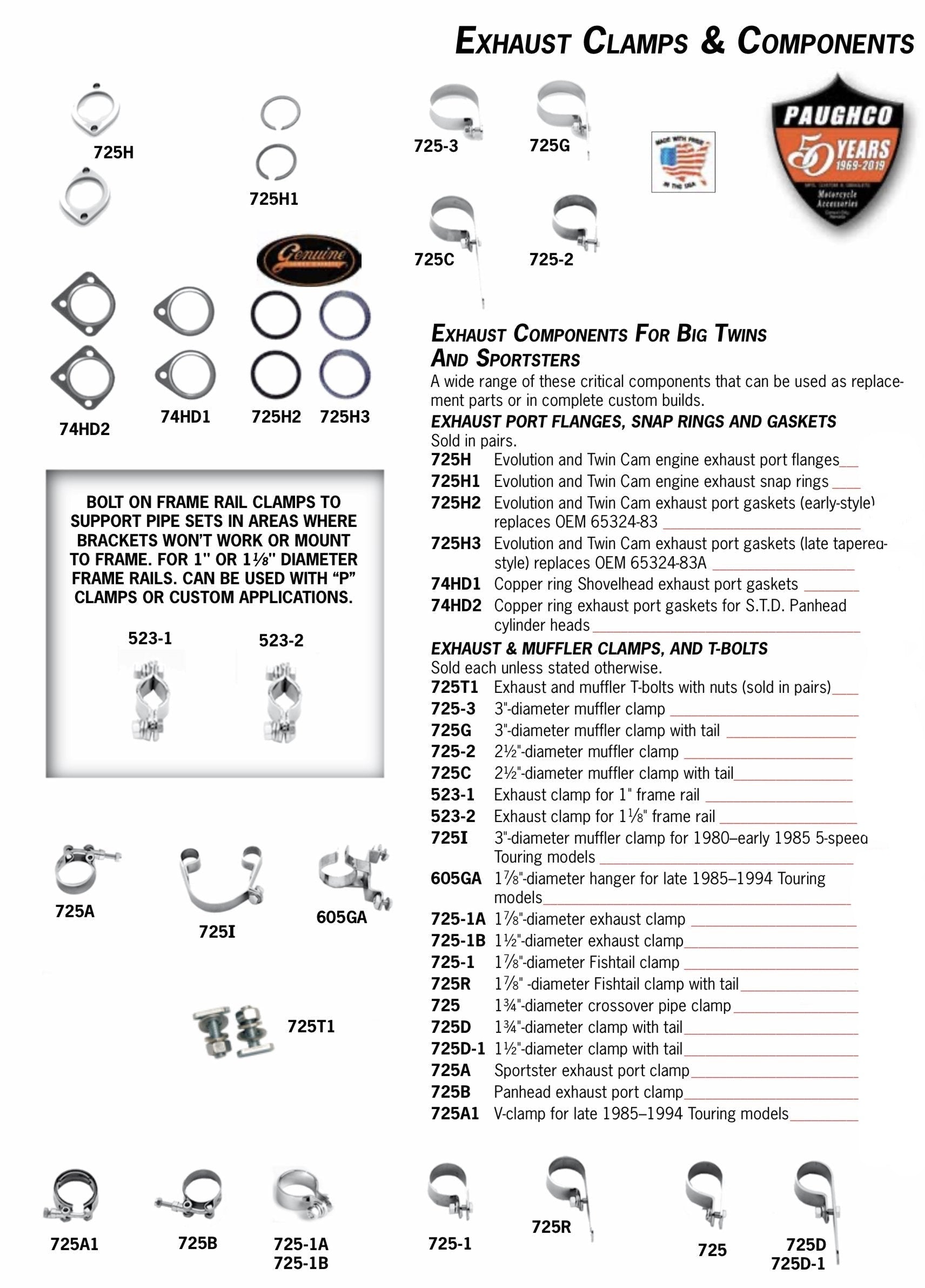 Exhaust Components For Big Twins And Sportsters