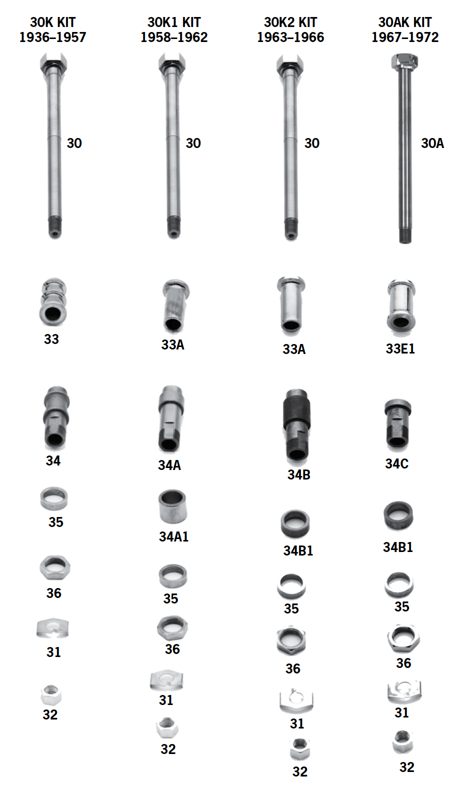 Rear Axles And Components For Early HD Rigid Frames And Swingarms