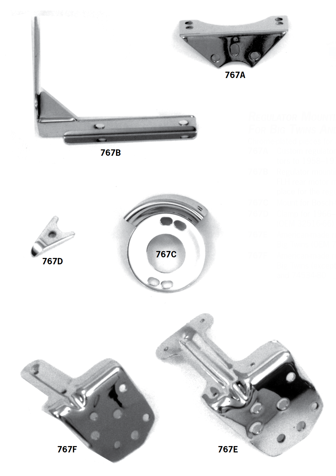 Regulator Mounting Brackets  For Big Twins And Sportsters